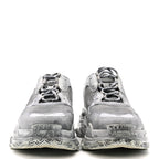 Balenciaga Fabric Mesh Dyed Mens Triple S Sneakers 45 Grey