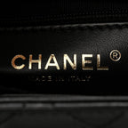 Chanel Shiny Aged Calfskin Quilted Nano Kelly Shopper Black