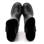 Miu Miu Calfskin Short Moto Boots 37 Black