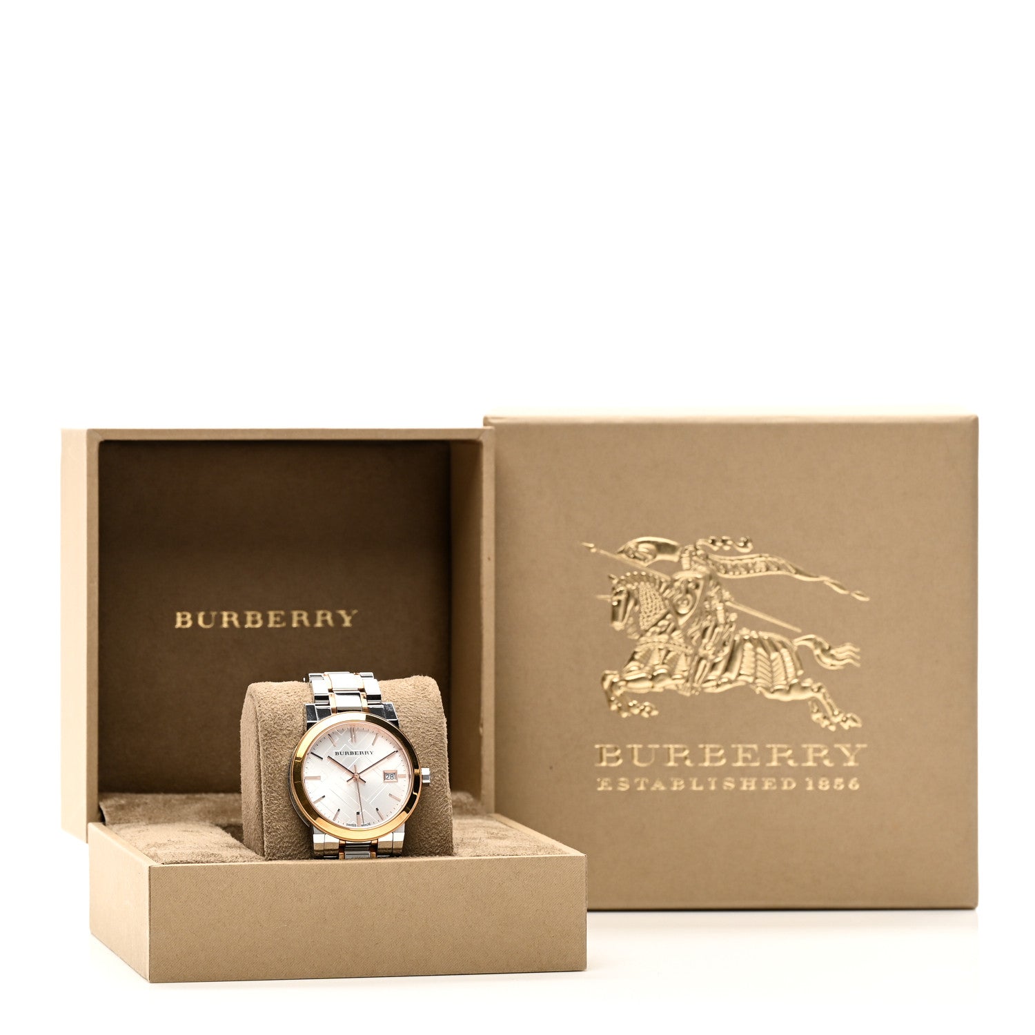 Burberry Stainless Steel 34mm The City Quartz Watch BU9105
