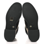 Gucci Flores Calfskin Monogram Maxi GG Nappa Matelasse Double G 40mm Ankle Boots 35.5 Black Camel Ebony