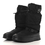 Prada Re-Nylon Gabardine Rubber Triangle Logo Mens Padded Snow Boots 8.5 Black