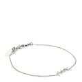 Saint Laurent Brass Monogram Charm Bracelet Silver