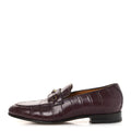 Gucci Alligator Interlocking G Mens Loafers 8 Bordeaux