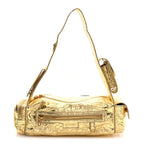 Balenciaga Metallized Agneau Arena Superbusy XS Sling Zip Shoulder Bag Gold