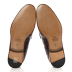 Gucci Alligator Interlocking G Mens Loafers 8 Bordeaux