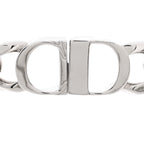 Christian Dior Metal CD Icon Chain Link Necklace Silver