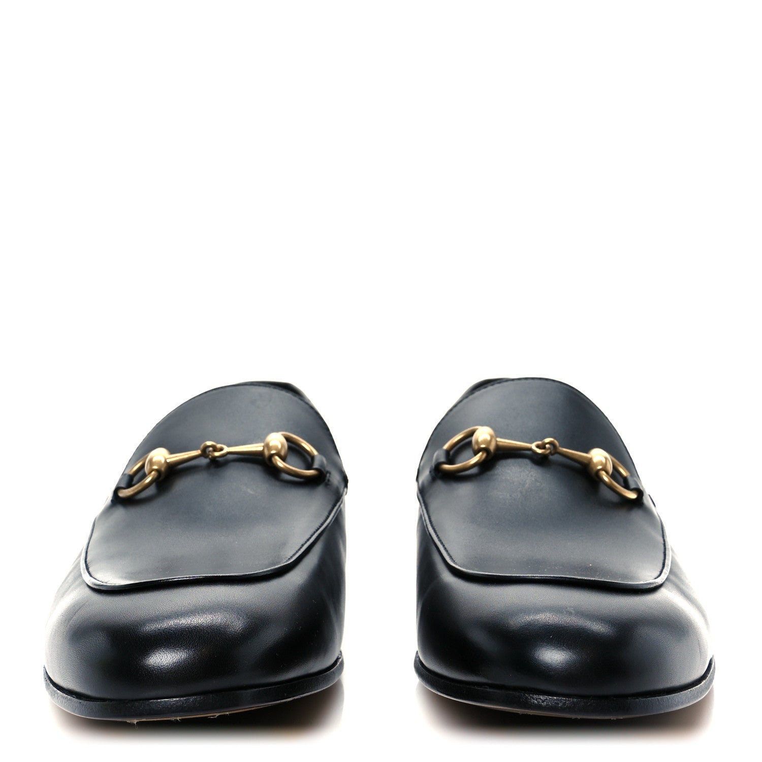 Gucci Betis Glamour Calfskin Horsebit Mens Jordaan Loafers 9.5 Black
