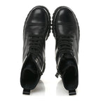 Prada Spazzolato Chocolate 50mm Combat Boots 36.5 Black