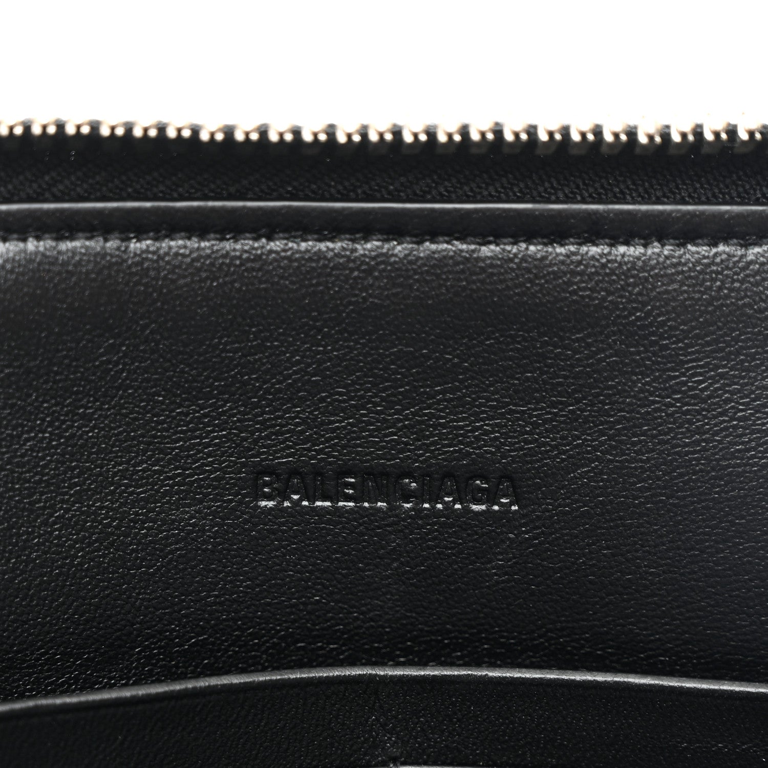 Balenciaga Calfskin Chain Cuff Wristlet Wallet Black
