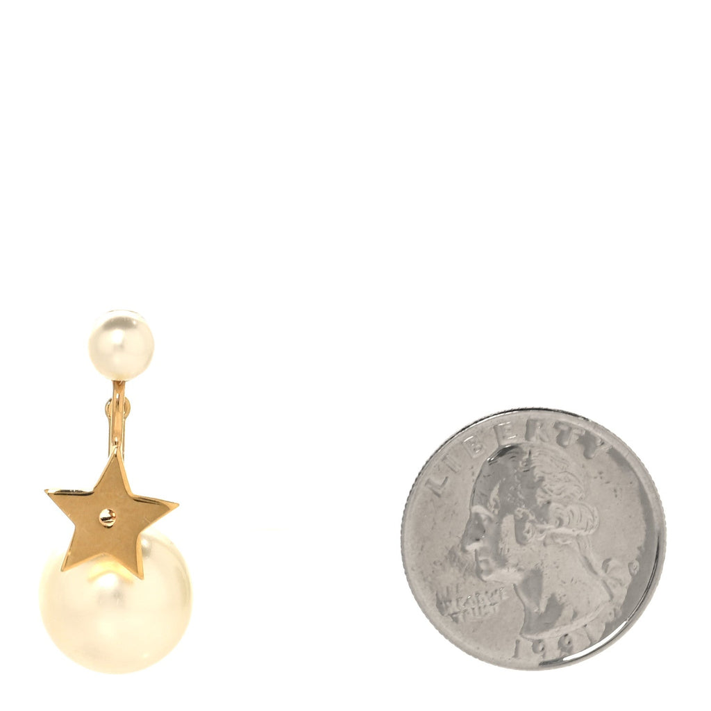 Christian Dior Pearl My ABCDior Tribales Etoile Earring Gold