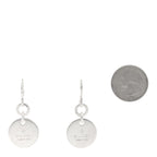 Gucci Sterling Silver Trademark Round Drop Earrings