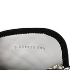 Chanel Fabric Grosgrain Quilted Cap Toe Lace Up Combat Boots 38.5 White Black
