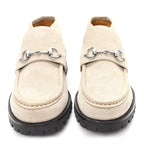 Gucci Suede Mens Horsebit Ankle Boots 8.5 Beige