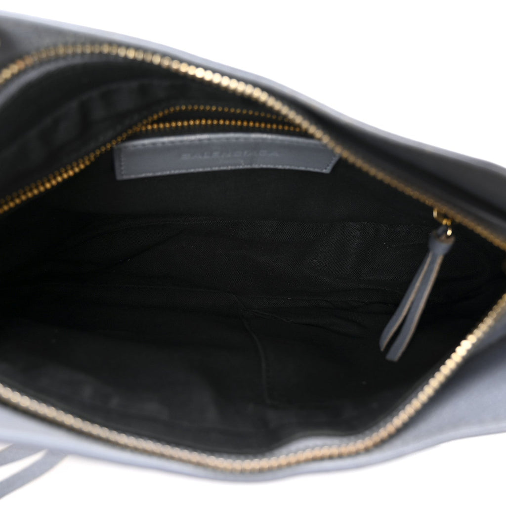 Balenciaga Chevre Gold Metallic Edge Hardware Hip Gris Acier