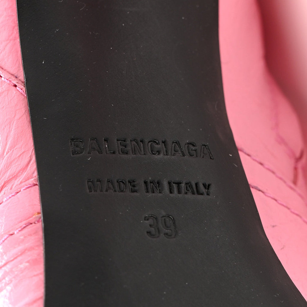 Balenciaga Agneau Arena Cagole 90mm Boots 39 Sweet Pink