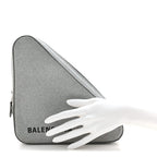 Balenciaga Glitter M Triangle Pouch Argent Black