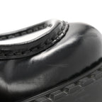 Prada Spazzolato Metal Triangle Logo 50mm Loafers 36.5 Black