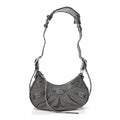 Balenciaga Agneau Arena Le Cagole Shoulder Bag XS Dark Grey