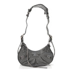 Balenciaga Agneau Arena Le Cagole Shoulder Bag XS Dark Grey