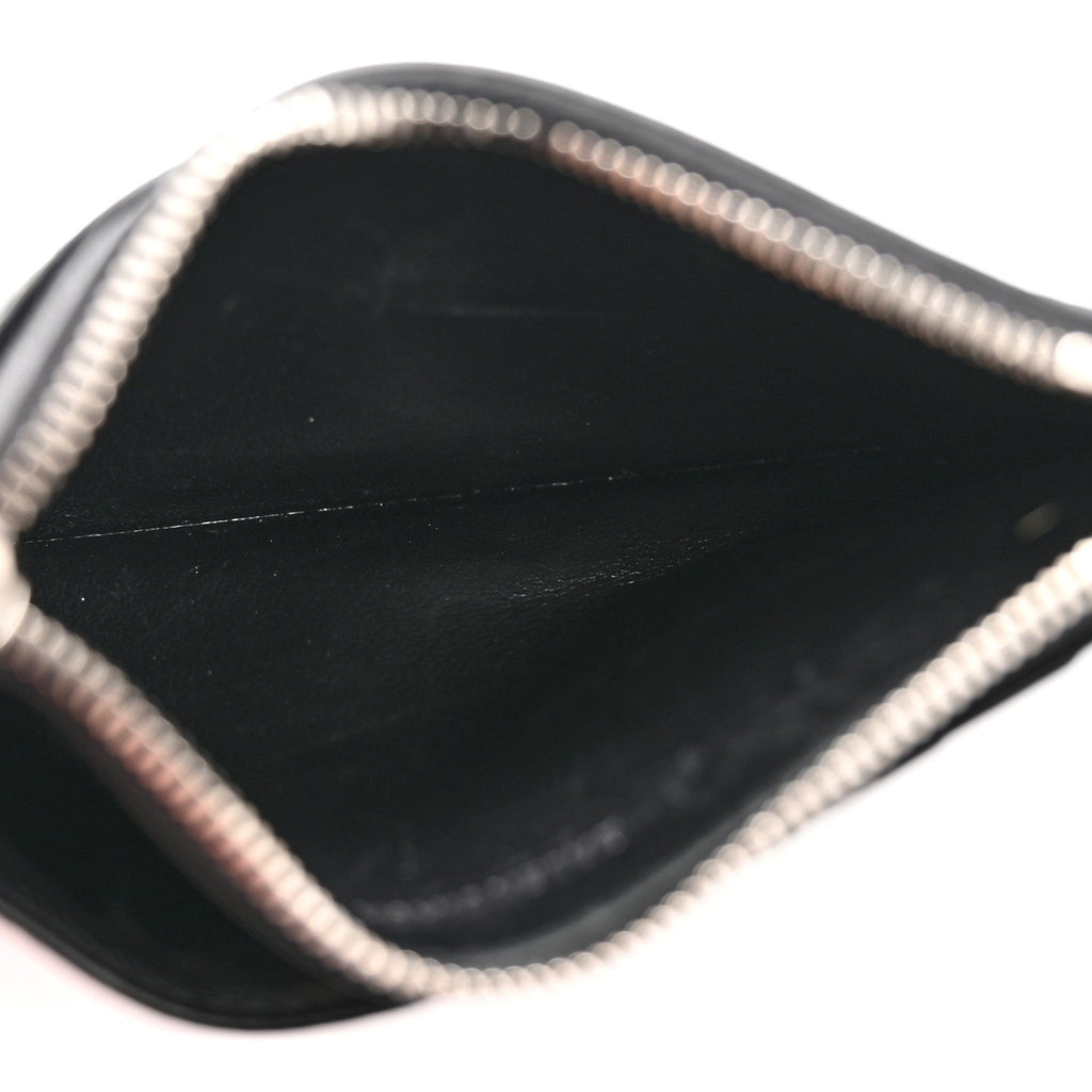 Balenciaga Calfskin Hourglass Long Coin Case Card Holder Black