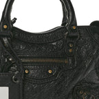 Balenciaga Agneau Classic Gold Hardware Nano City Black