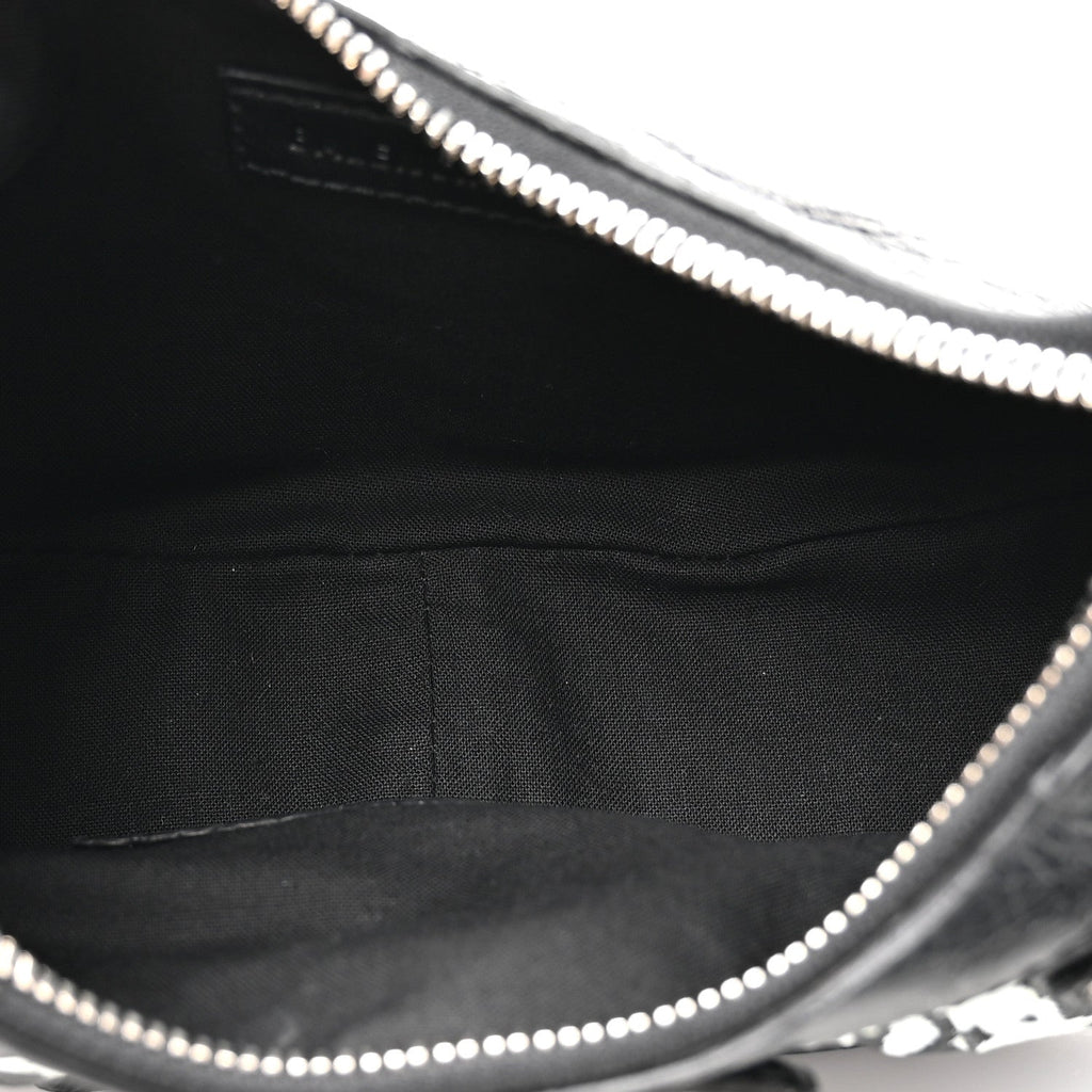 Balenciaga Agneau Arena Lunar New Year Graffiti Logo Le Cagole Shoulder Bag XS Black