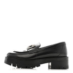 Chanel Calfskin Metal CC Loafers 35 Black