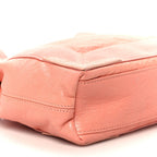 Balenciaga Agneau Stadio Ruban Viscose Navy Cabas XS Rose Ballerine