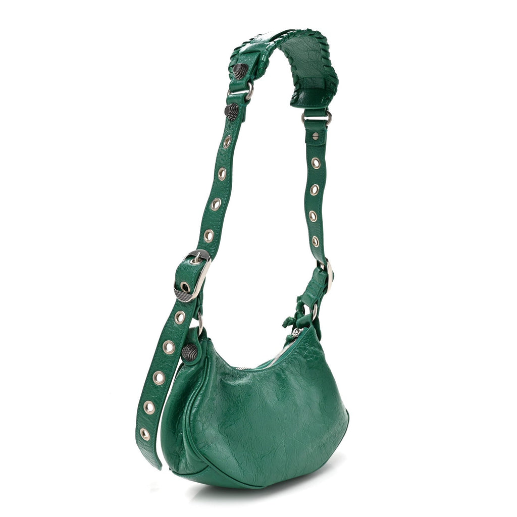 Balenciaga Agneau Arena Le Cagole Shoulder Bag XS Jade