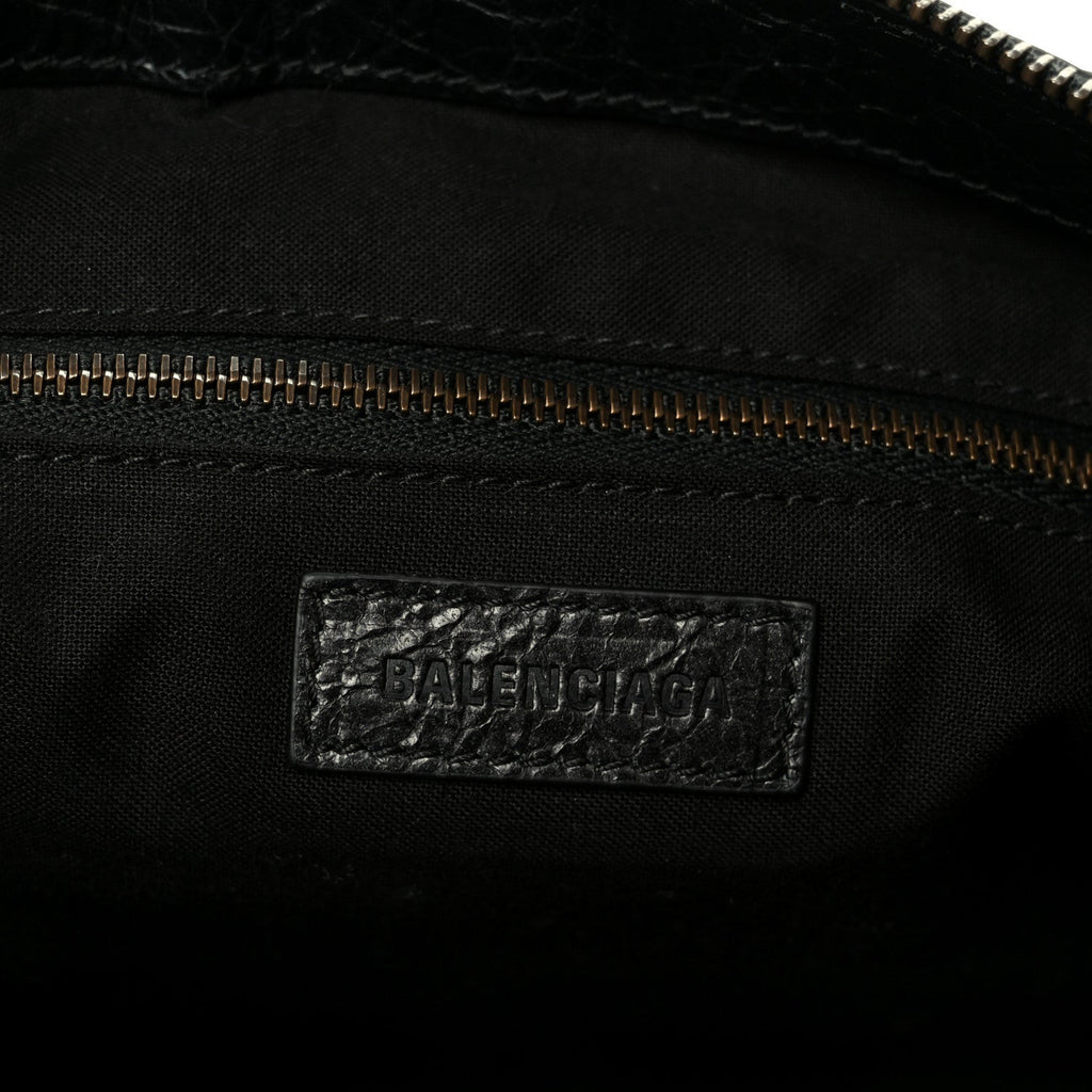 Balenciaga Agneau Arena Storico Classic Hardware Small Le City Moto Black