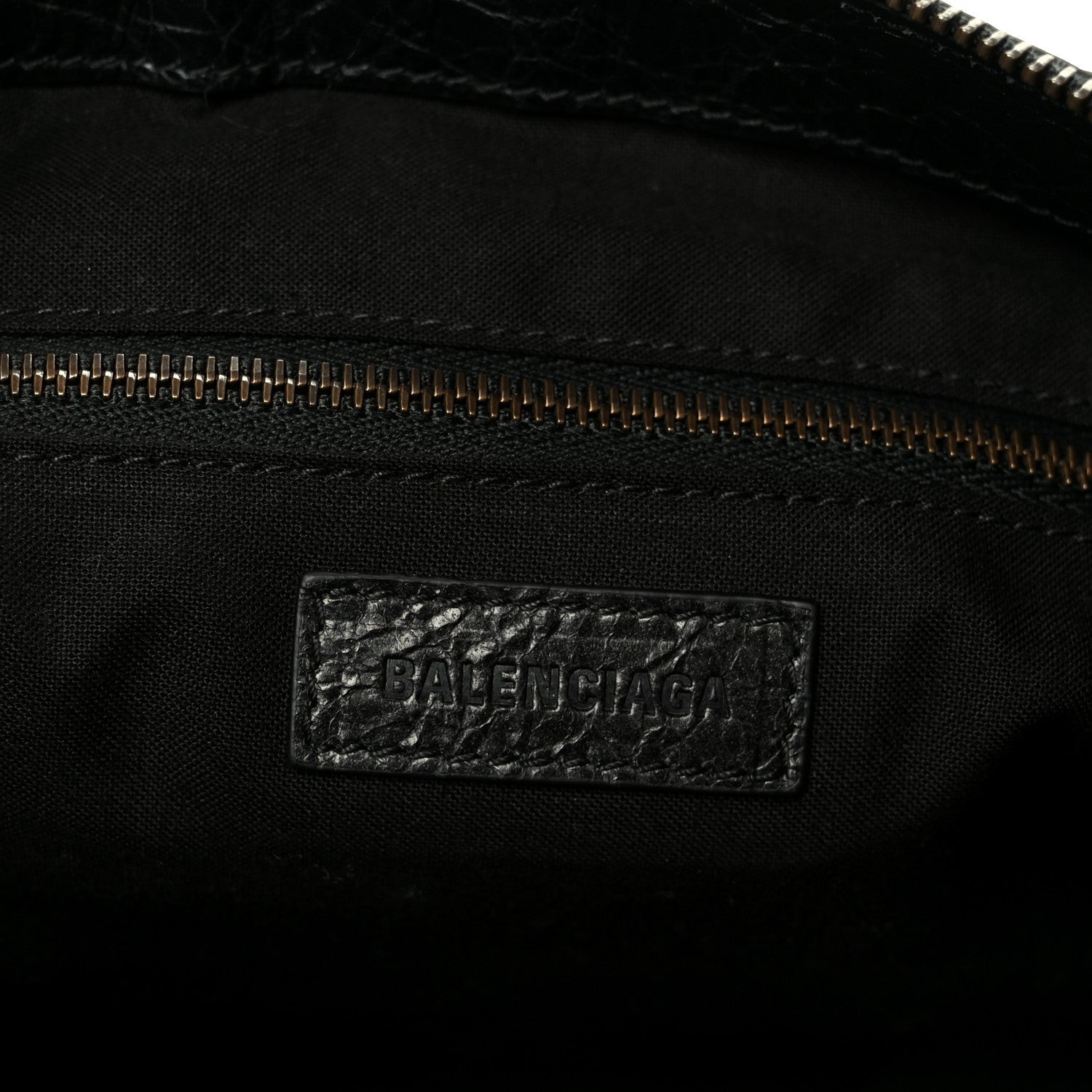Balenciaga Agneau Arena Storico Classic Hardware Small Le City Moto Black