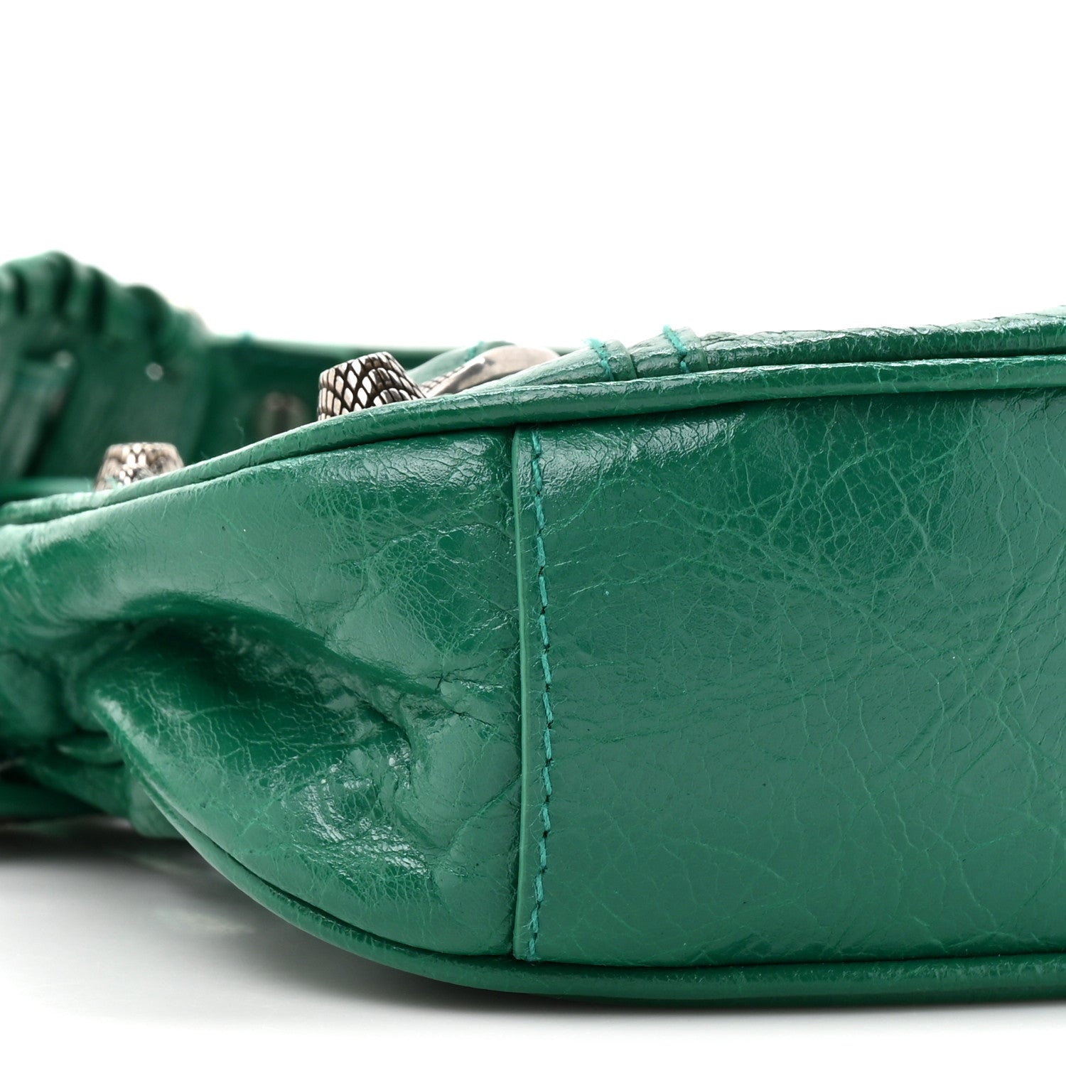 Balenciaga Agneau Arena Le Cagole Shoulder Bag XS Jade
