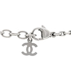 Chanel Resin Strass Geometric Square CC Necklace Black
