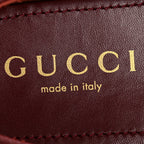 Gucci Soft Clove Calfskin Womens Horsebit Driver Loafers 40 Rosso Ancora