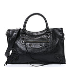 Balenciaga Agneau Arena Storico Classic Hardware Medium Le City Black