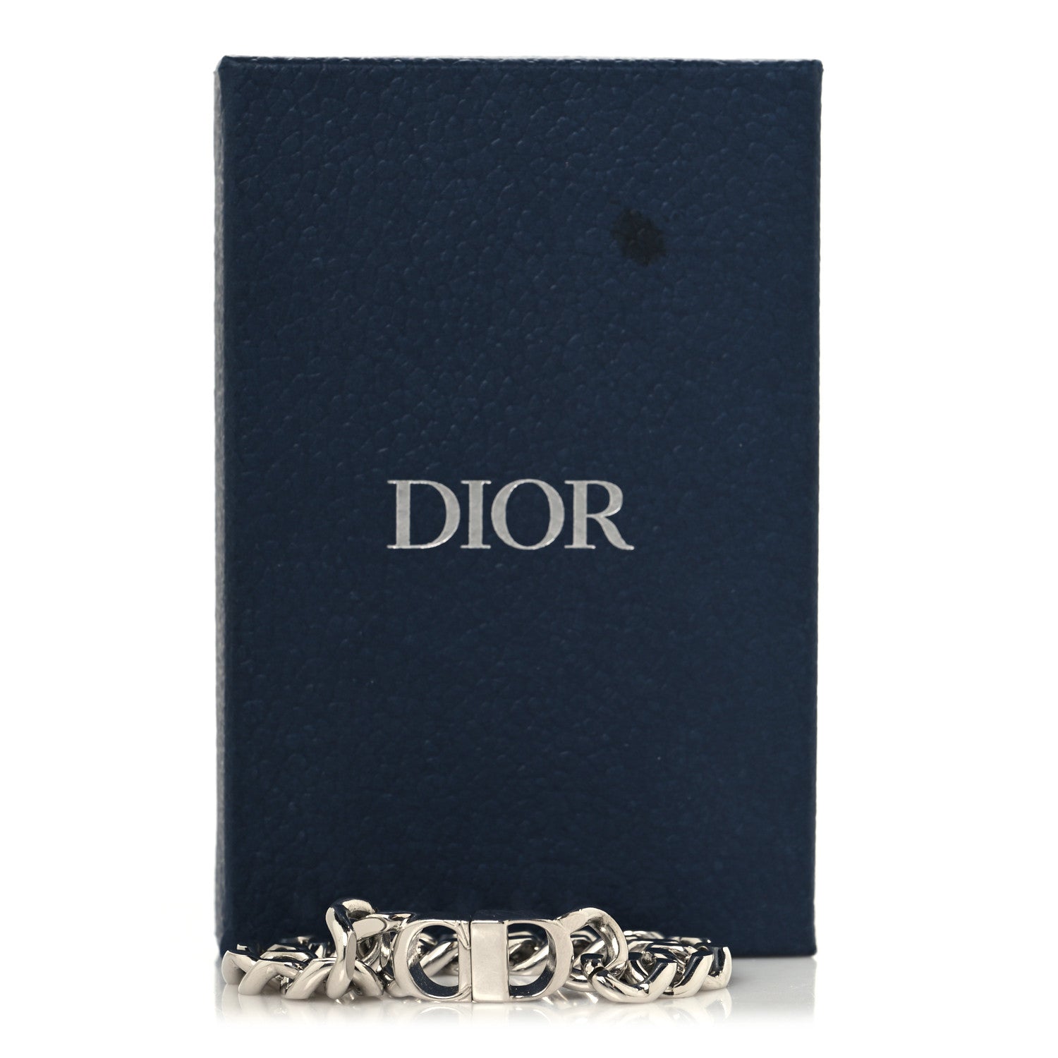 Christian Dior Brass CD Icon Chain Bracelet M Silver