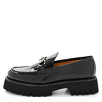 Gucci Cordovan Lux Womens Horsebit 45mm Platform Loafers 39.5 Black