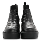 Gucci Calfskin Nappa Matelasse Frances Chelsea Boots 41 Black