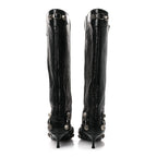 Balenciaga Agneau Arena Spiked Cagole 50mm Wide Boots 36 Black
