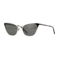 Saint Laurent Sunglasses Cat Eye Full Rim, Silver Frame and Grey Lens SL409001