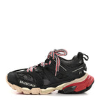 Balenciaga Mesh Nylon Fabric Womens Track Sneakers 35 Black Grey