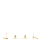 Chanel Metal CC Paris Button Stud Earrings Gold