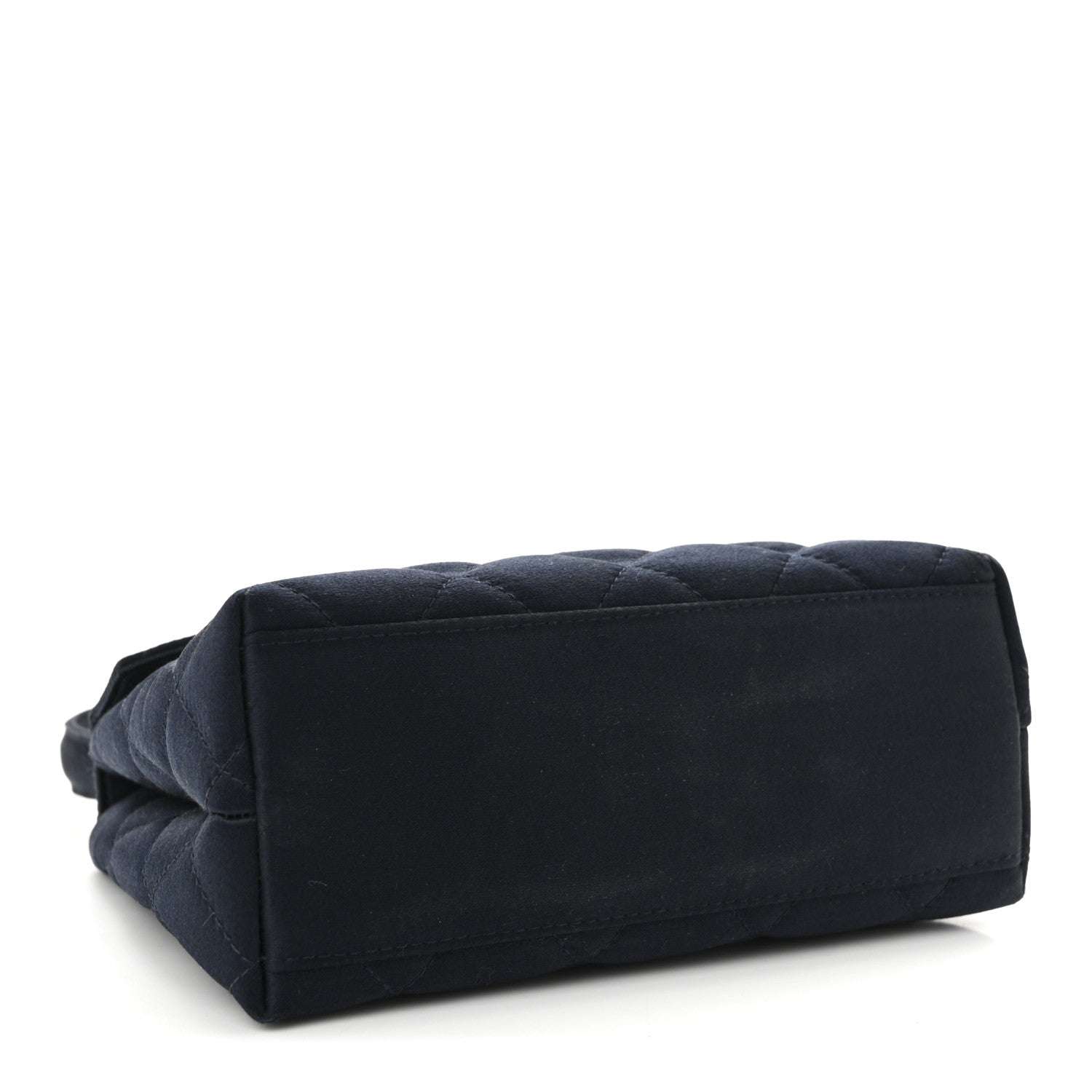 Chanel Satin Quilted Kelly Flap Bag Navy