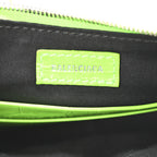 Balenciaga Extra Supple Calfskin Crocodile Embossed Le Cagole Mini Purse With Chain Acid Green