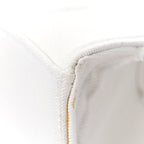Balenciaga Denim Patchwork Small Hourglass Top Handle Bag White