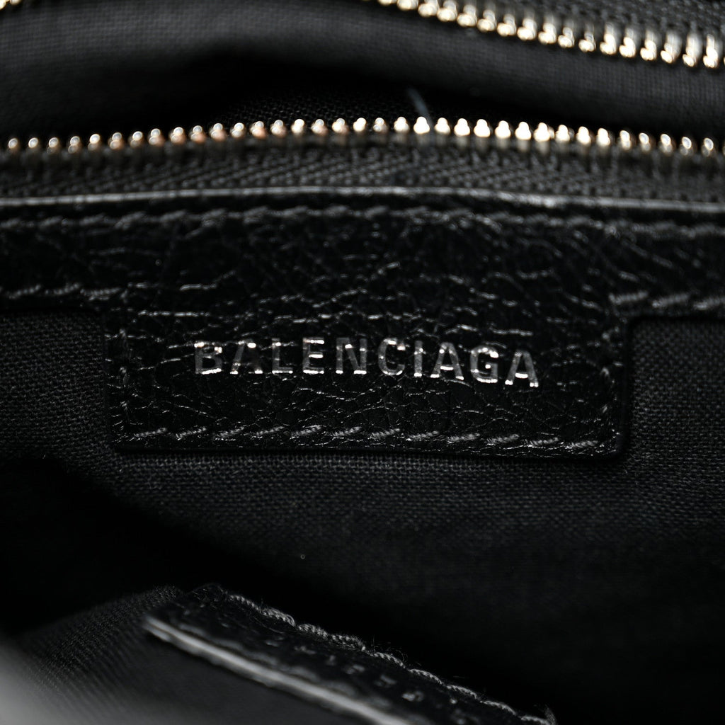 Balenciaga Agneau Arena Le Cagole Bucket Bag XS Black