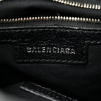 Balenciaga Agneau Arena Le Cagole Bucket Bag XS Black