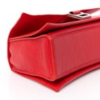 Balenciaga Arena Calfskin Small Crush Chain Bag Tomato Red