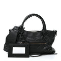 Balenciaga Agneau Arena Classic Hardware Le City First Bag Black